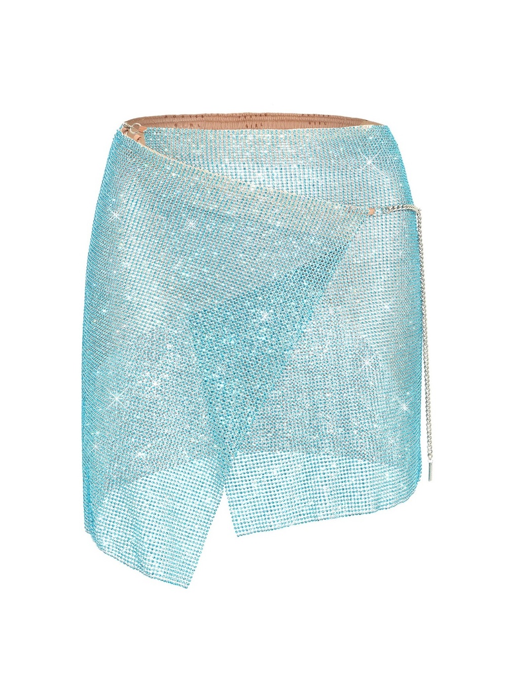 NWT Poster Girl Rhinestoned Winona Skirt in Crystallized Cerulean Turquoise